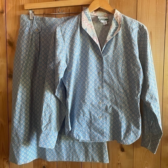 Vintage Jackets & Blazers - Vintage 80s 90s Anne Marie x Les Olivades Prairie Cottagecore set skirt blouse M